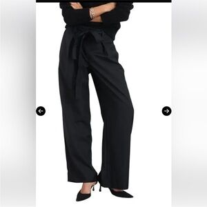 Alex Mill Mila Tie Waist Wool blend wide leg Trouser Pant  Sz 6 NWT Revolve